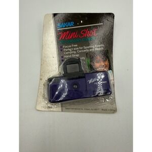 Sakar Mini Shot 110 Compact Camera Purple Vintage New Old‎ Stock Focus Free